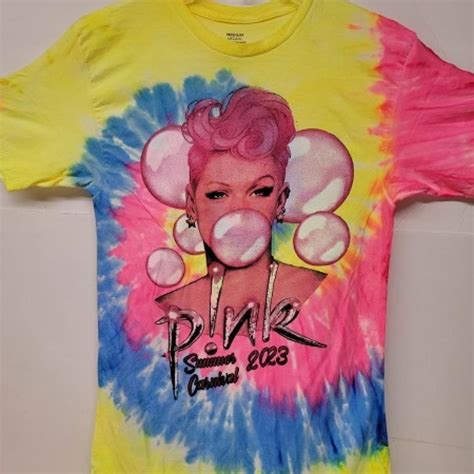 Pink 2023 Summer Carnival Concert Tour Shirt Tye Dye... - Depop