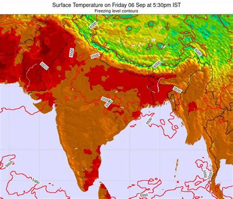 India Surface Temperature on Friday 17 Nov at 11:30am IST