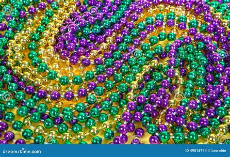 Mardi Gras Beads Background Stock Photo - Image: 49816744