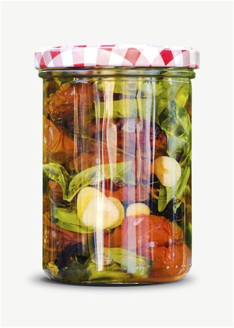 Pickled vegetables in jar collage | Free PSD - rawpixel