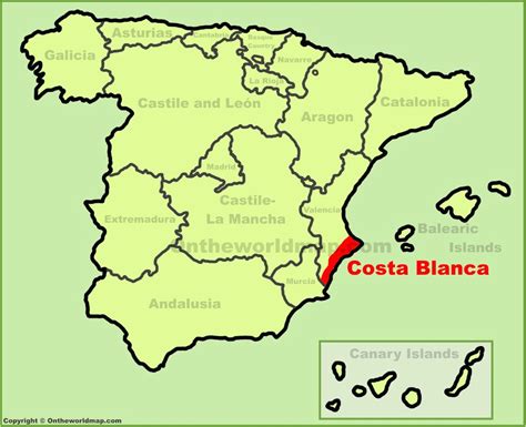 Map Costa Blanca Spain