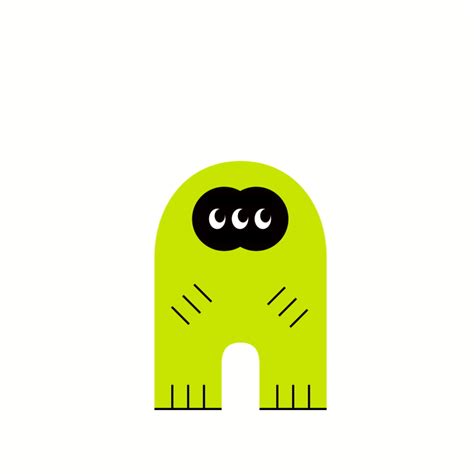 a green elephant with two black circles on it's head