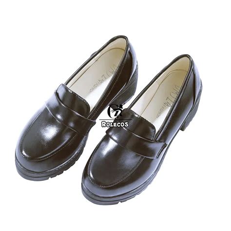 Japanese Black Anime School Shoes - Kuru Store | Black school shoes ...