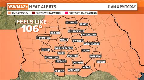 Heat advisory for Central Georgia | 13wmaz.com