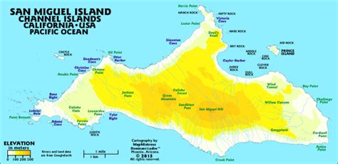 San Miguel Island Map - ToursMaps.com