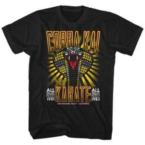 Cobra Kai T-Shirt Official Karate Kid Cobra Kai Tattoo Logo Snake ...