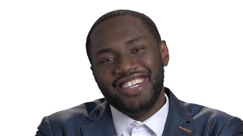 Close up portrait of laughing black man. Smiling African American man ...