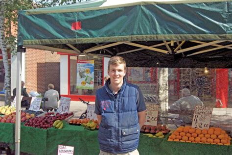 Josh Wardle of Pollards Fruit and Veg Swadlincote Market