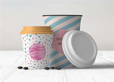 Free 8 & 12 OZ Coffee Cup Mockup PSD - Good Mockups