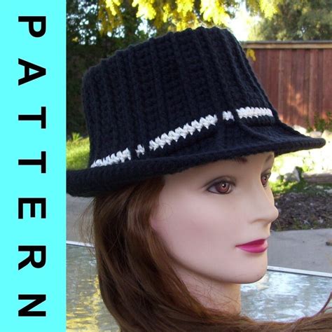 Crochet Pattern Unisex Ribbed Fedora - Etsy