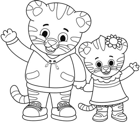 coloring page daniel tiger | Daniel tiger, Daniel tiger's neighborhood ...