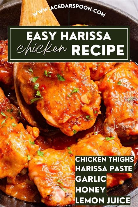 Harissa Chicken Recipe - A Cedar Spoon