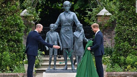 Watch Prince William and Prince Harry unveil Princess Diana statue ...