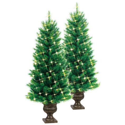 GE 4-ft Pre-lit Artificial Christmas Tree with 100 Constant White ...