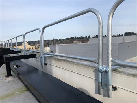 Parapet clamp, parapet wall system, osha clamp railing | Edge Fall Protection | Parapet, Railing ...