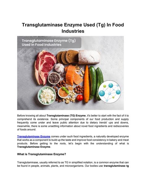 Transglutaminase Enzyme Used (Tg) In Food Industries - Ultreze Enzymes ...