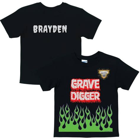 Monster Jam - Personalized Monster Jam Grave Digger Toddler Boys' T-Shirt, Black - Walmart.com ...