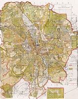 Old map of Moscow in 1936. Buy vintage map replica poster print or download picture