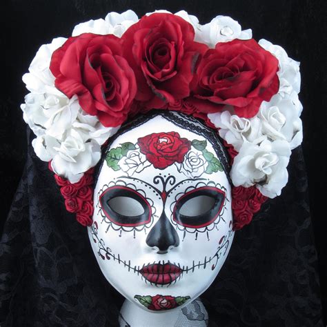 Right Red Mask for Day of the Dead/Dia de los