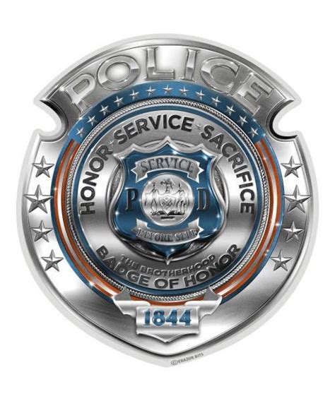 Reflective Decal Police Honor Courage sacrifice badge | feldfire.com