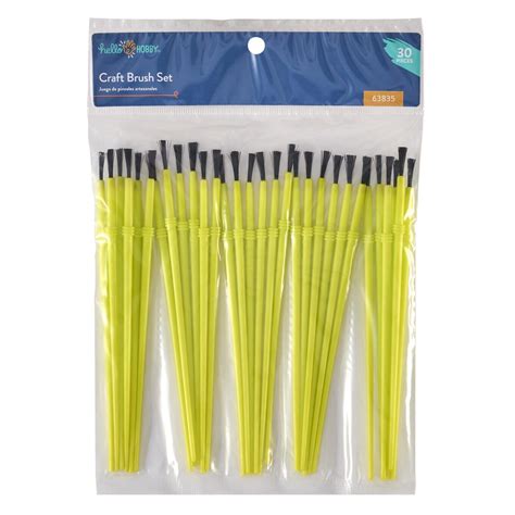 Hello Hobby 30 Pc Synthetic Bristle Craft Brush Set - Walmart.com