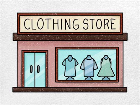 How to Draw a Clothing Store - HelloArtsy