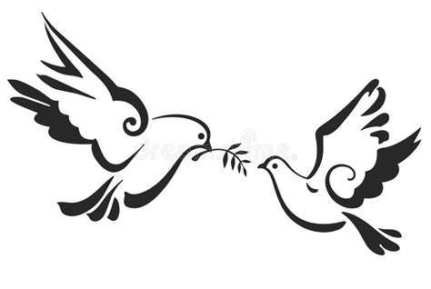 Christian Dove, Symbols of Peace Stock Vector - Illustration of curl, decoration: 80082709