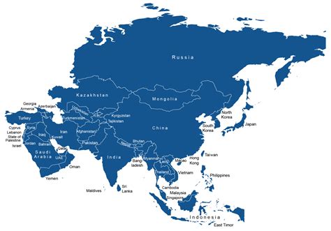 Seterra Asia Map Printable