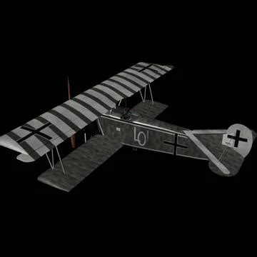 Fokker D.VII Biplane ~ 3D Model ~ Download #91486784 | Pond5