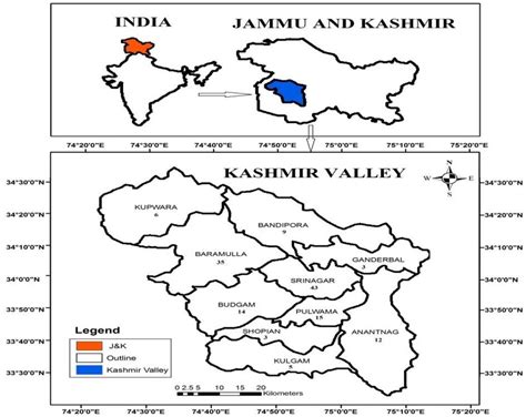 Displays the Map with Number Leaders Selected in Kashmir Valley ...