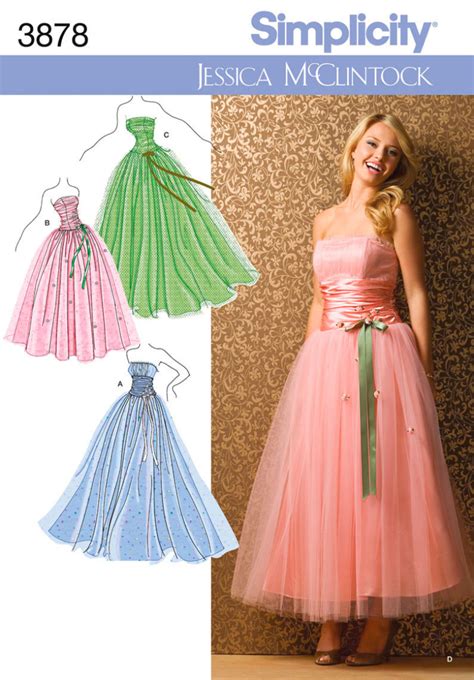 3878 | Misses'/Miss Petite Special Occasion Dress in Two Lengths with Bodice Variations | Textillia