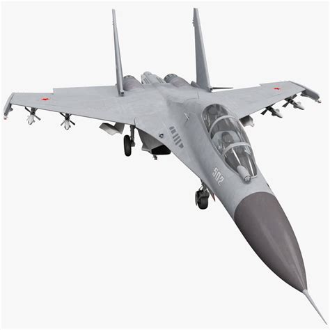 russian fighter aircraft sukhoi 3d model