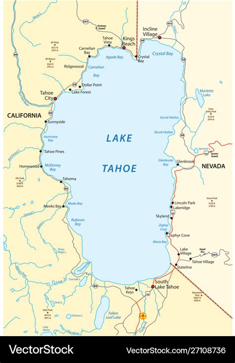 Lake Tahoe S Map – Verjaardag Vrouw 2020