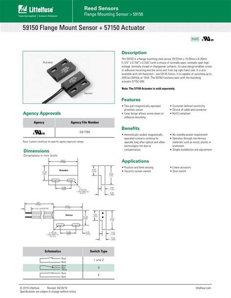 Littelfuse Proximity Sensors Datasheets – Mouser