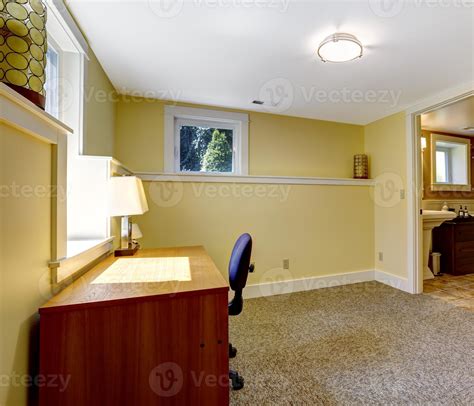 Empty office room with bookshelf and desk 893435 Stock Photo at Vecteezy