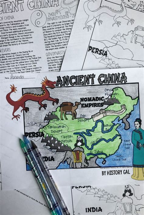 Ancient China Map Activity Lesson (Print and Digital Resource ...