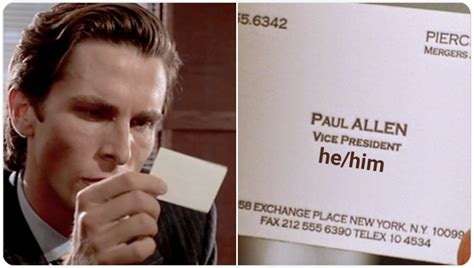 Paul Allen, He/Him | American Psycho Business Card Scene / Let's See ...