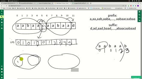 Longest Prefix Suffix : KMP ( Knuth–Morris–Pratt algorithm ) - YouTube