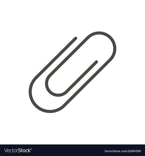 Paper clip icon line paperclip symbol Royalty Free Vector