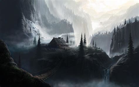 Dark Mountain Village Wallpapers - Top Free Dark Mountain Village Backgrounds - WallpaperAccess