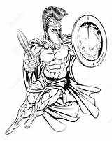Spartan Warrior Coloring Pages sketch template