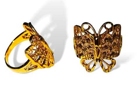 Gold Plated Butterfly Ring - Fivesia