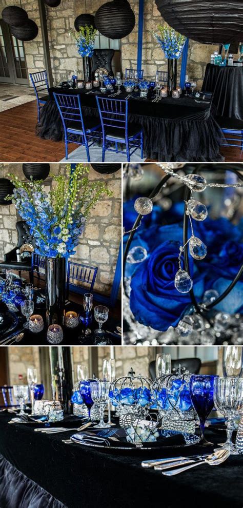 Royal Blue and Black Wedding Decorations | Confetti.co.uk | Blue wedding decorations, Blue ...