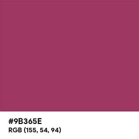 Cardinal Red color hex code is #9B365E