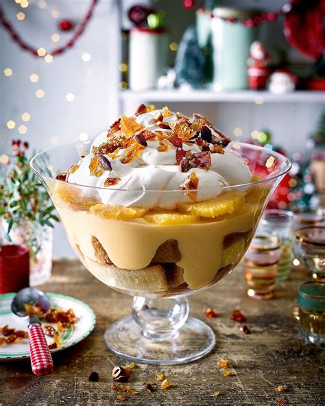 Sherry trifle with praline and orange custard - delicious. magazine