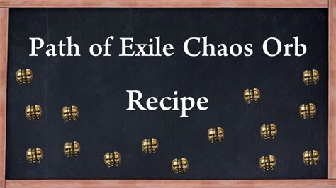 3 Chaos Orb Recipe, PoE Chaos Recipe - YouTube