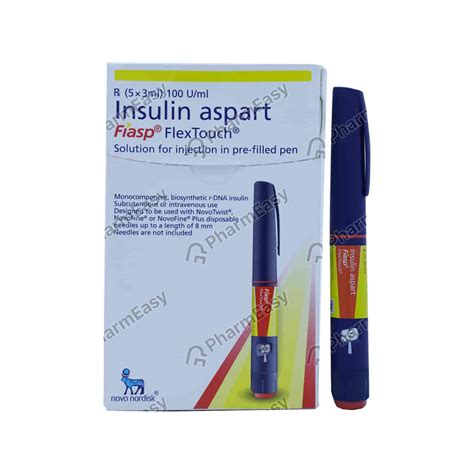 Fiasp 100iu Flextouch Pen Inj 3ml - Uses, Side Effects, Dosage, Composition & Price | PharmEasy