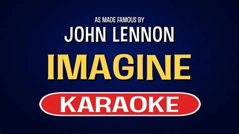 Imagine (Karaoke) - John Lennon - YouTube