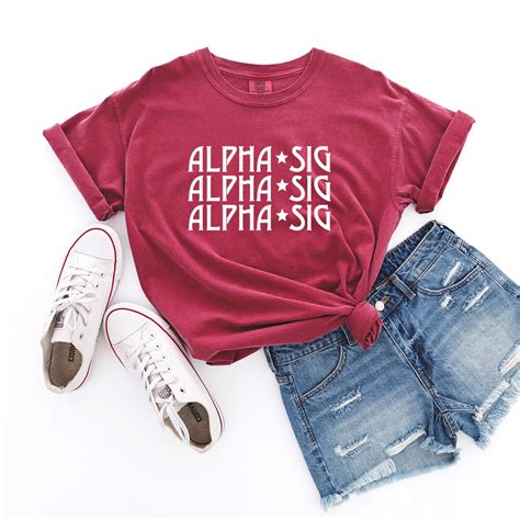 Alpha Sigma Tau Comfort Colors Short Sleeve Tee T-shirt Rockstar Theme ...