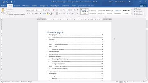 Automatische inhoudsopgave maken in Word | Instructies